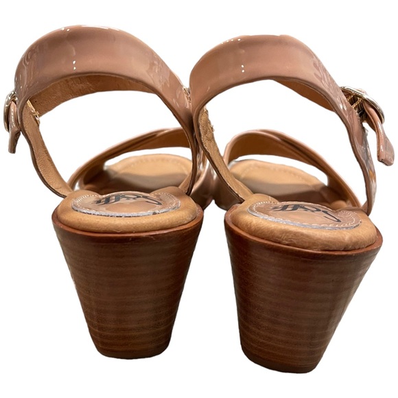 SOFFT Gabella Patent Leather Wedge Sandals Flesh Tone Size 11M - Picture 8 of 9